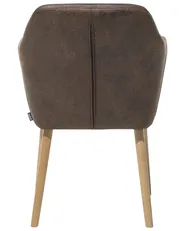 Dining Chair YORKVILLE Faux Leather Dark Brown_1075060