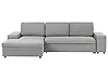 Corner Sofa Bed HRISEY with Storage Faux Linen Grey Right Hand