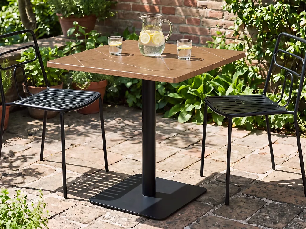 Bistrobord STINTINO  60 cm 60 cm Metall Svart