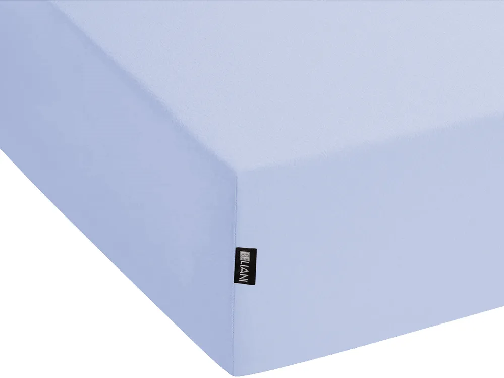 Fitted Sheet JANBU 200 x 200 cm Cotton Light Blue_845879
