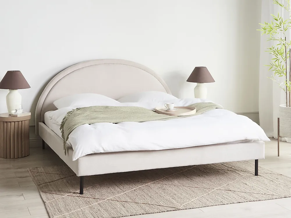 Bed Fabric MARGUT 180 x 200 cm (EU Super King) Light Beige_1184067