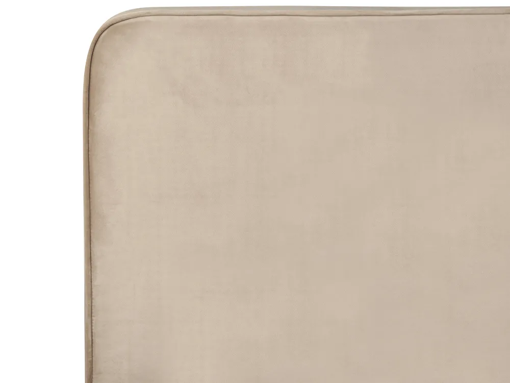 Säng med lamellram Sammet VALOGNES 160 x 200 cm Taupe_876699