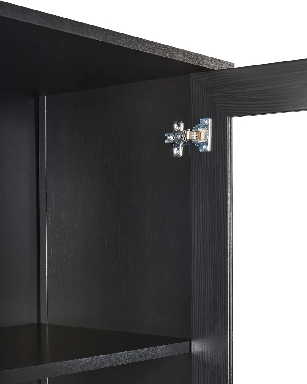 Glass Display Cabinet NORNALUP 80 cm Black_949981