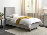 Adjustable Bed Fabric DUKE II 80 x 200 cm (EU Small Single) Light Grey_910571