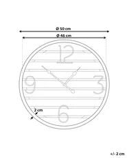Wall Clock ARRIAGA 50 cm Fir Wood Dark Brown_798186