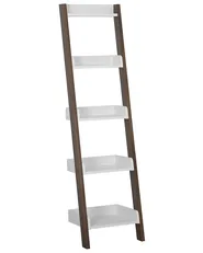 5 Tier Shelving Unit MOBILE DUO 166 cm Brown/ White_727164