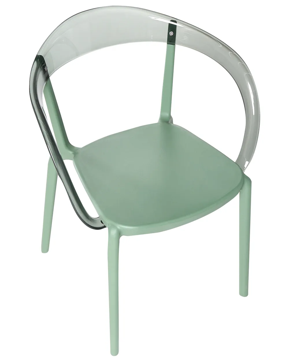 Set of 4 Garden Chairs MALEVIZI Stacking Green_1043520