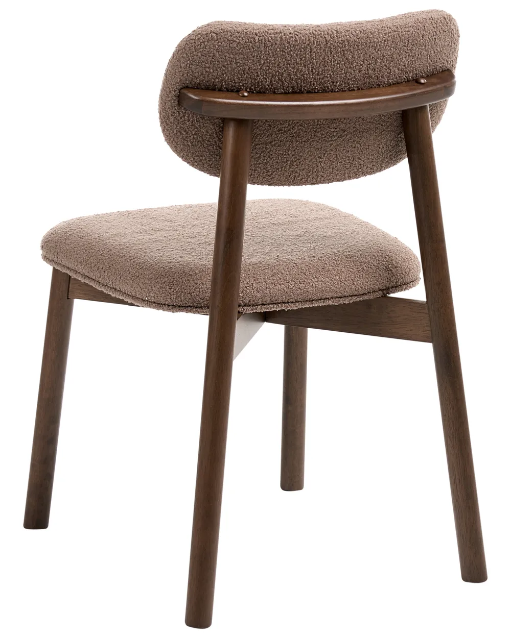 Set of 2 Dining Chairs MILLS Boucle Brown/ Taupe_1065960