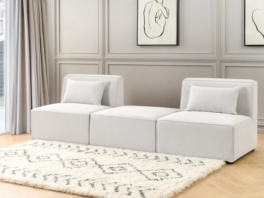 Ottoman LEMVIG Corduroy Off-White_876478