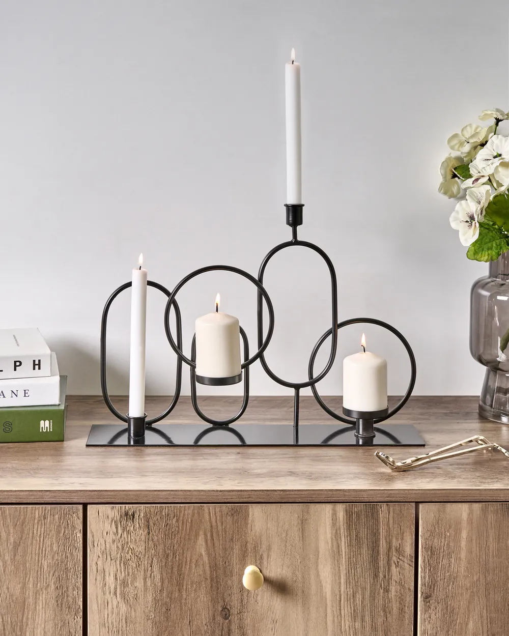 Candle Holder COBH 30 cm Metal Black