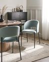 Set of 2 Dining Chairs PENNY Fabric Light Blue