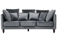 Sofa 3 Seater FENSTAD Velvet Grey_732137