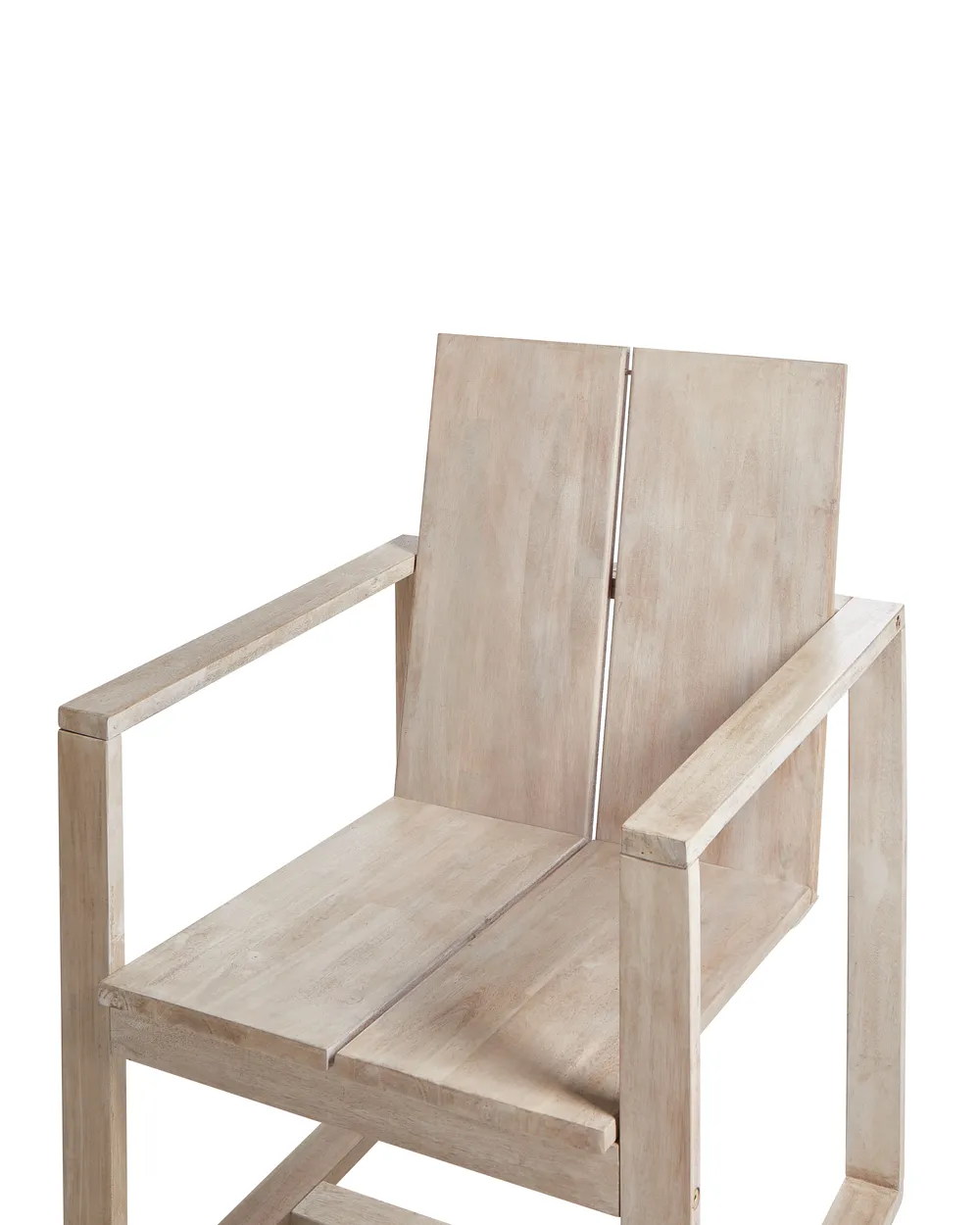 Set of 6 Garden Chairs with Cushions AZZANELLO Acacia Wood Off-White_956807