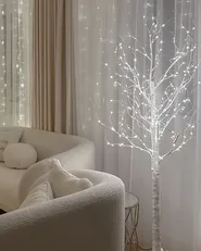 Ulkokoriste LED-valo LAPPI 160 cm Joulukuusi Valkoinen_898805