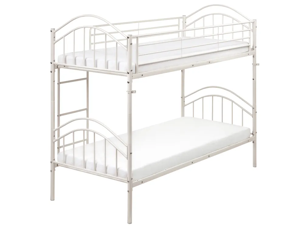 Bunk Bed Metal CHARTRES 90 x 200 cm (EU Single) Beige_1116736