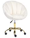 Desk Chair ANNABELLE Velvet Off-White