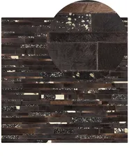 Rug ARTVIN Brown 200 x 200 cm Leather_745591
