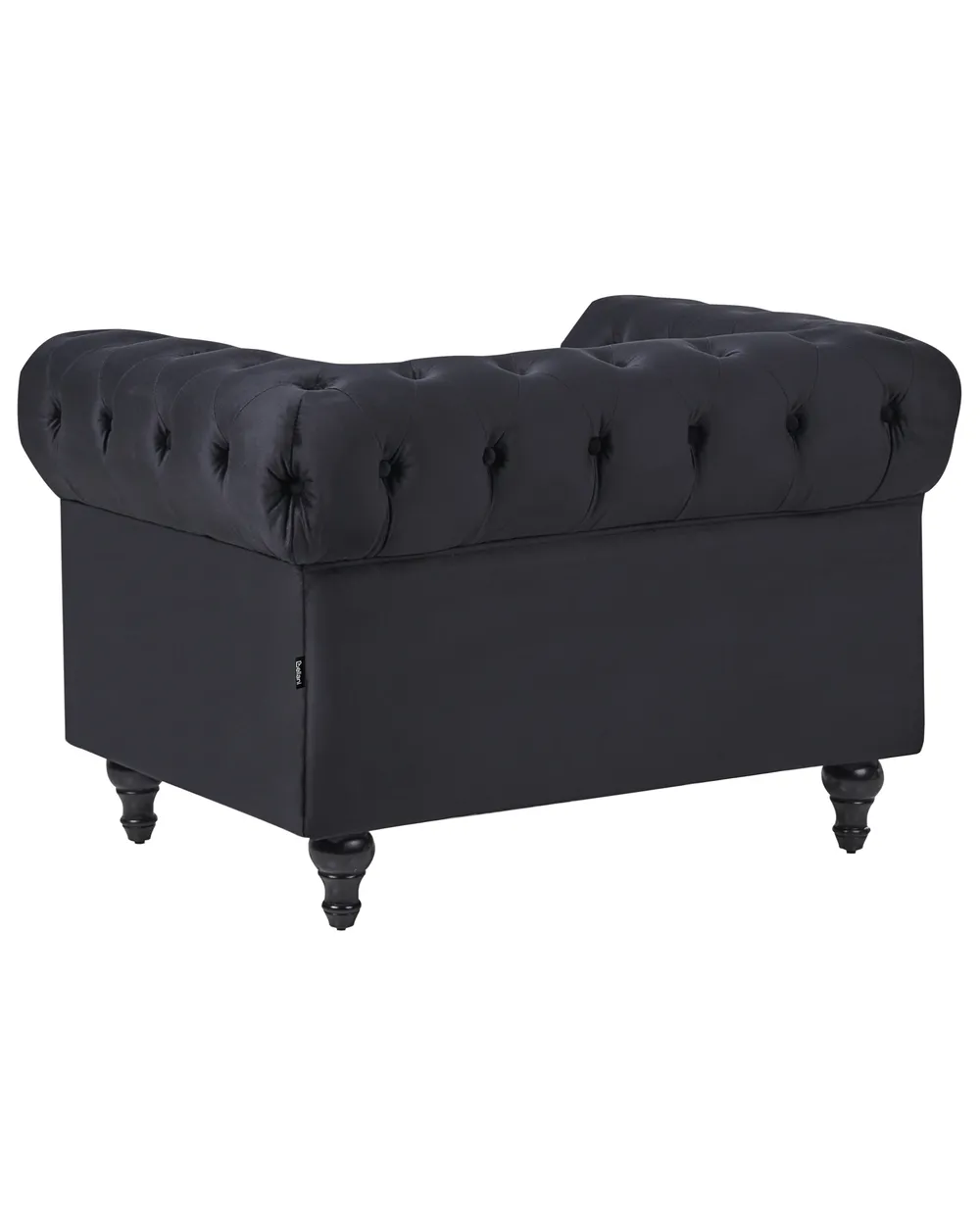 Fåtölj CHESTERFIELD Sammet Svart_705672