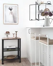 Tarjoiluvaunu BOLZANO Ruskea/musta_786335
