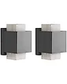Set of 2 Outdoor LED Wall Lights TIMOK Black