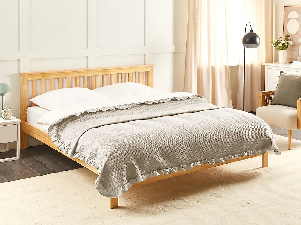 Päiväpeitto HATTON Puuvilla 200 x 220 cm Ruskeanharmaa_1178869