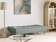 Sofa Bed 3 Seater ALSTEN Fabric Green_1003793