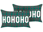 Set of 2 Decorative Cushions JOYCANDY 30 x 50 cm Green Christmas Motif_946864