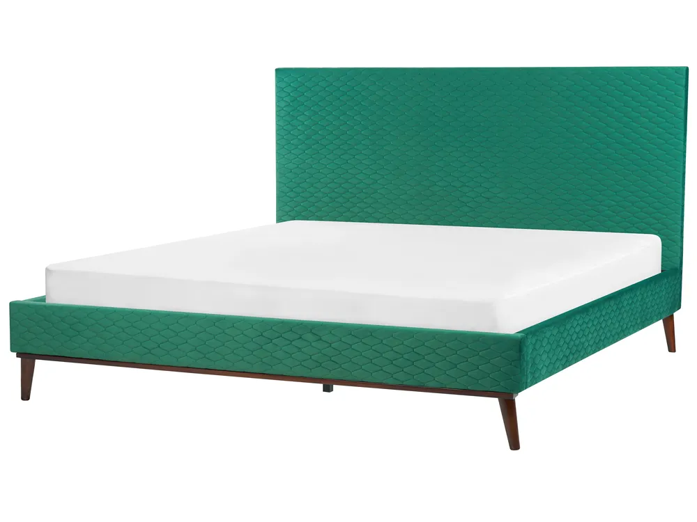 Säng med lamellram Sammet BAYONNE 180 x 200 cm Grön_901386