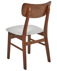 Set of 2 Dining Chairs ANOKA Wood Brown/ Grey_945281
