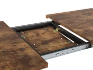 Extending Dining Table HARLOW Dark Brown 140/180 cm 90 cm_793869