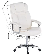 Executive Chair ADVANCE Faux Leather Light Beige_862517