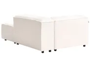 Modulär hörnsoffa 2-sits ARDAL med fotpall Bouclé Off-White Vänstervänd_908385