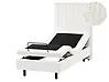 Justerbar säng Bouclé DUKE II 80 x 200 cm Off-White