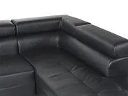 Corner Sofa 5 Seater NORREA Faux Leather Black Left Hand_718344