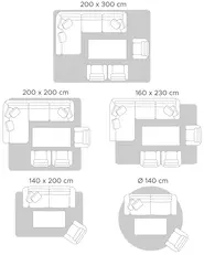 Matto LUNARA Vaaleanbeige 160 x 230 cm Villa_1131783
