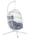 Hanging Chair with Stand ADRIA Metal White