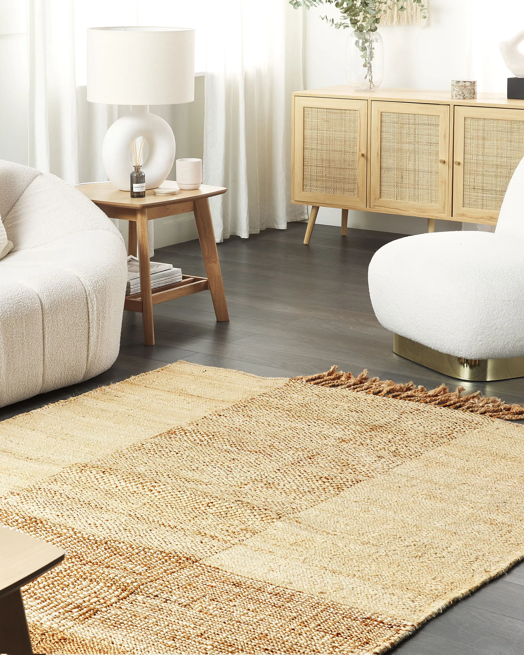 Rug HAMZALAR Beige 160 x 230 cm Jute_847656
