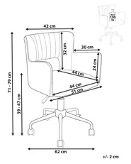 Desk Chair SANILAC II Boucle Off-White_896635