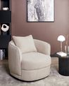 Swivel Armchair ANDALEN Fabric Light Beige