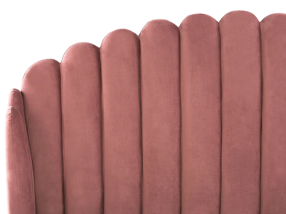 Bed Velvet AMBILLOU 140 x 200 cm (EU Double) Pink_857080