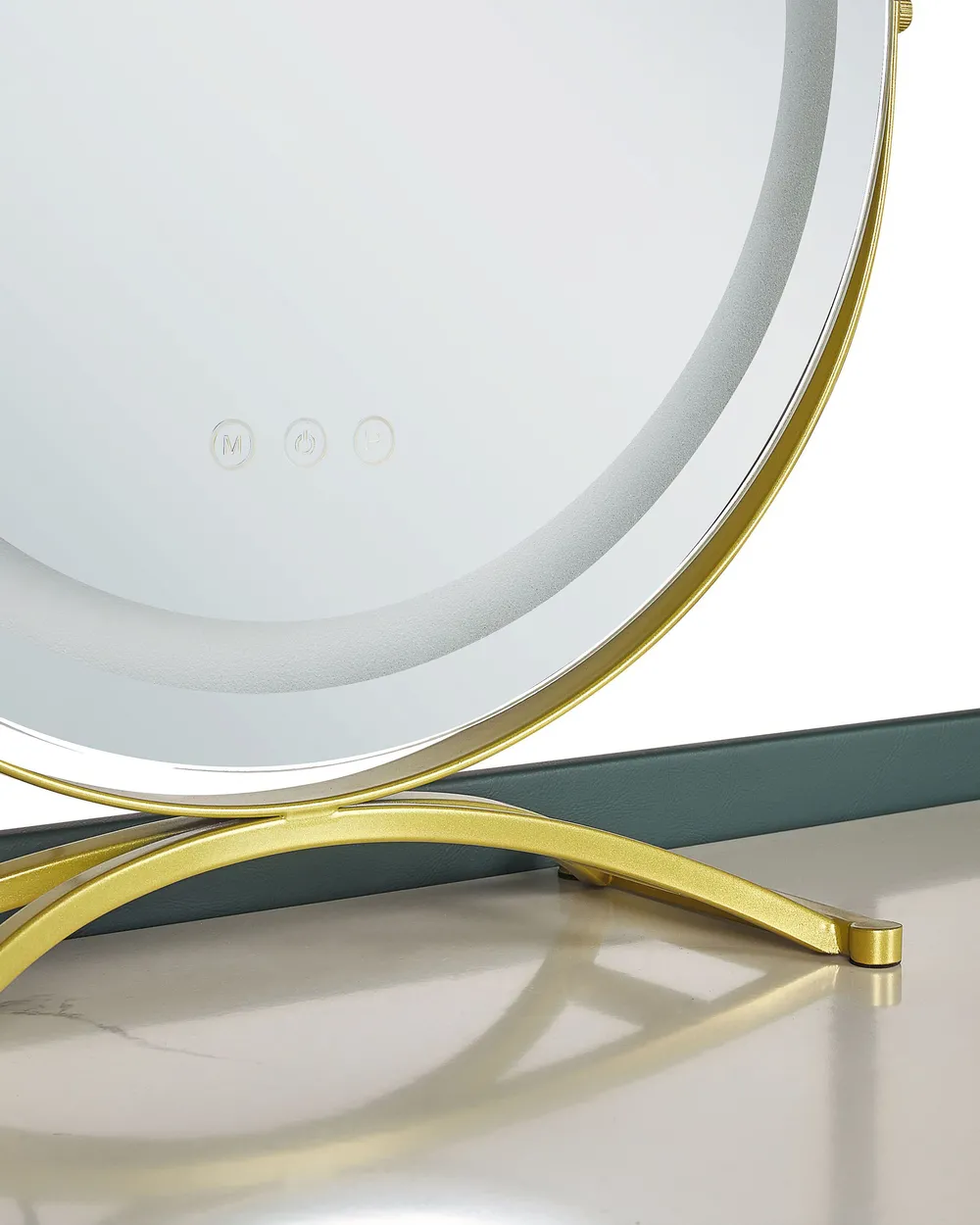 Dressing Table with Mirror and Stool VINAX LED Dark Green_845141
