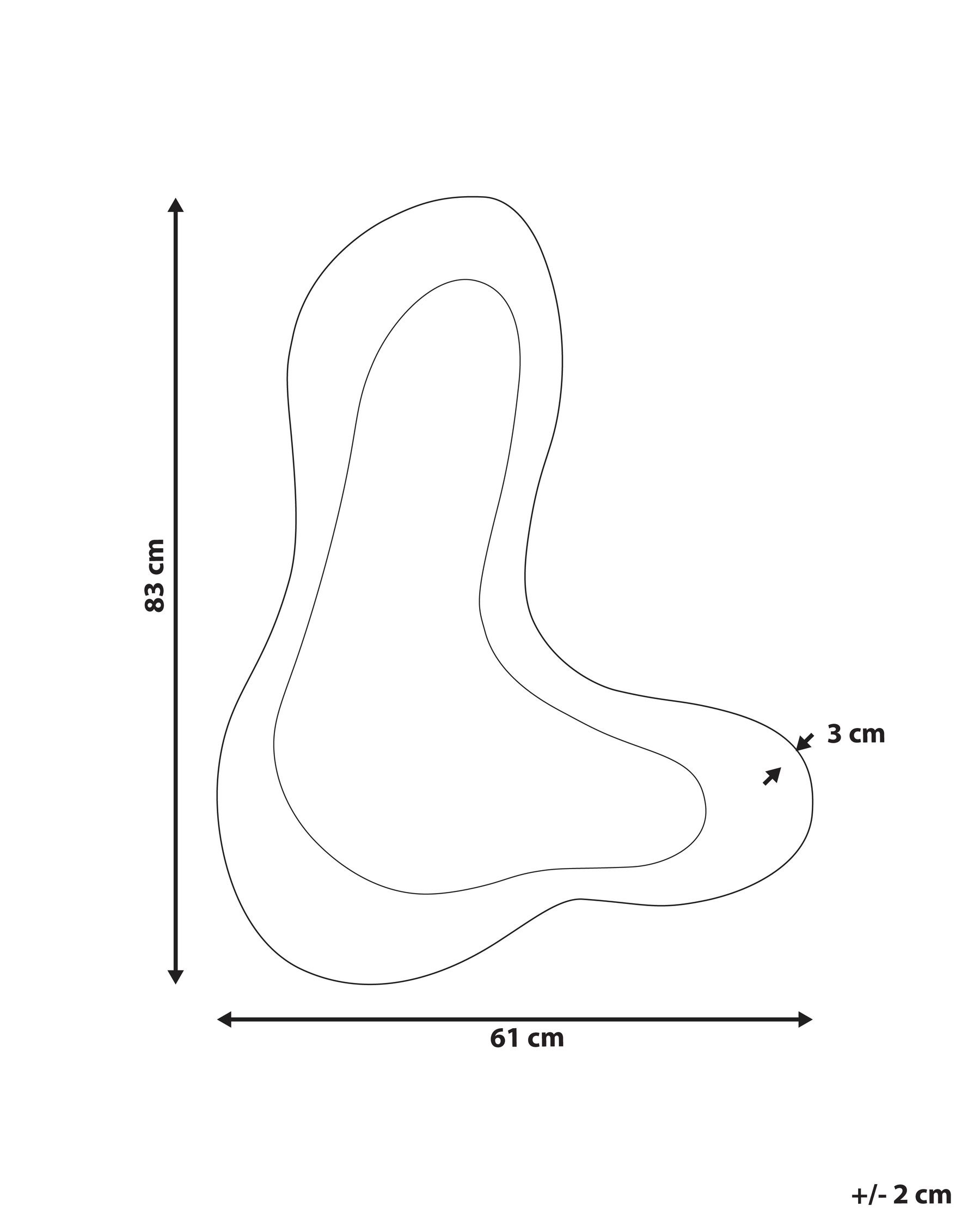 Seinäpeili GUICLAN 61 cm 83 cm Valkoinen_1003344