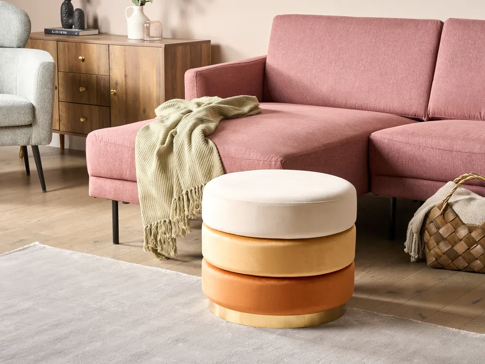Pouffe LOUIN Velvet Orange