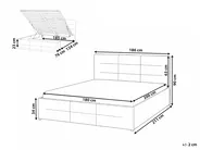 Ottoman Bed MASSOGNES Boucle Off-White 180 x 200 cm_1030384