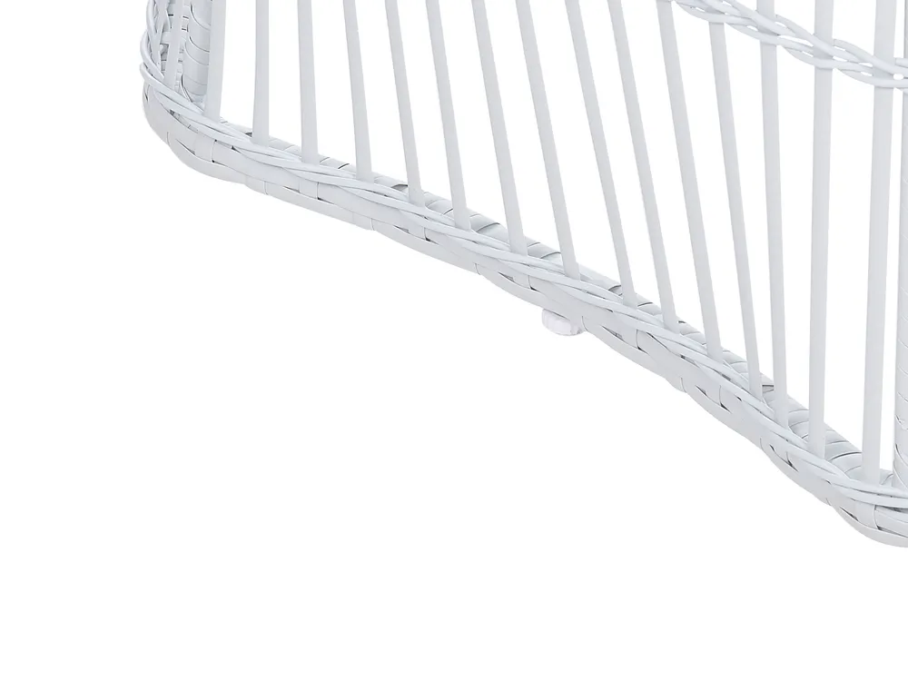 Bistro Set with Cushions MESYNA PE Rattan White_861791
