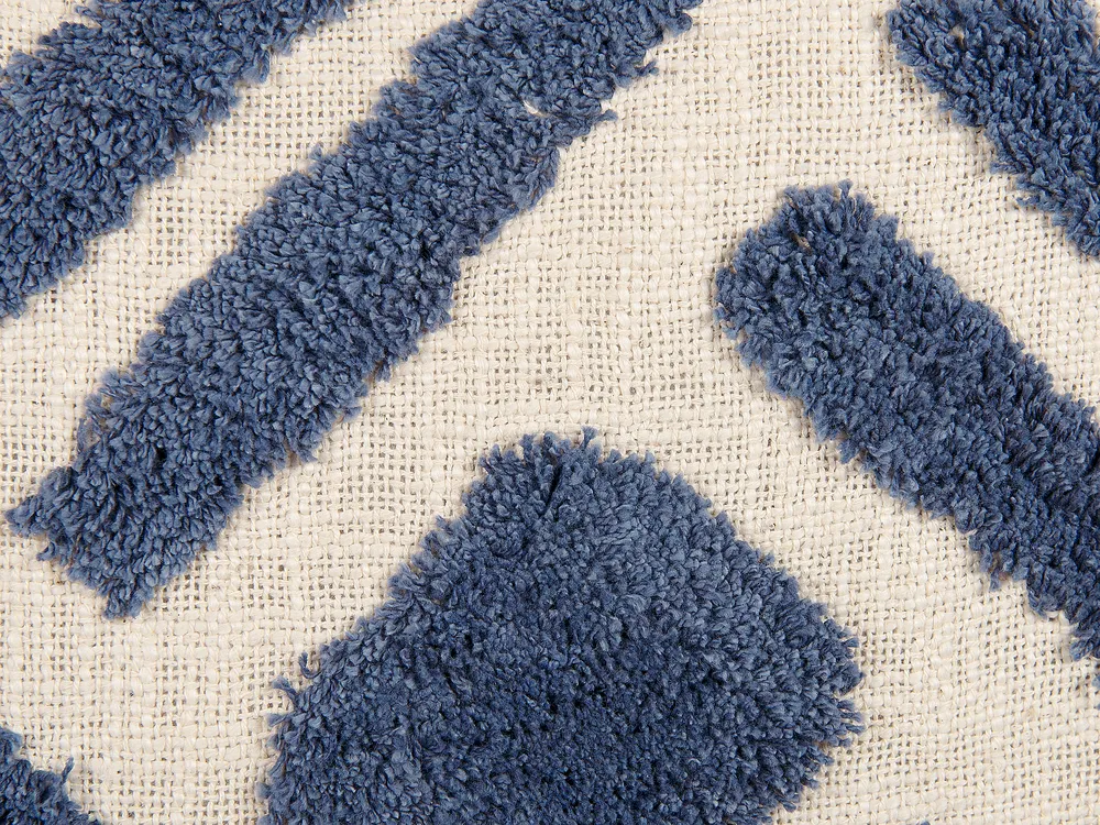Set of 2 Decorative Cushions JACARANDA 45 x 45 cm Cotton Blue Geometric Pattern_838689