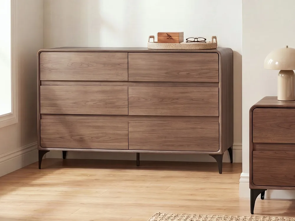 6 Drawer Chest COWELL Dark Brown