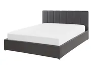 Ottoman Bed DREUX Faux Leather Dark Grey 140 x 200 cm (EU Double)_793181