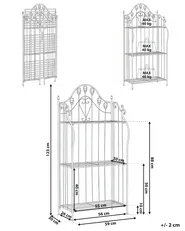 Hyllykkö VISANO 59 cm 123 cm Metalli Musta_1029726
