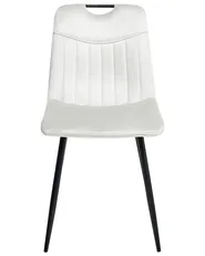Set med 4 matstolar ARGYLE Sammet Off-White_995836